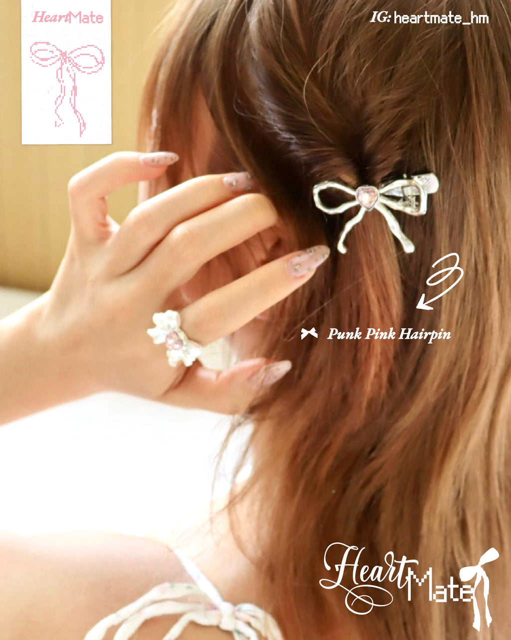 ⋆.𐙚 ̊Punk Pink Hairpin