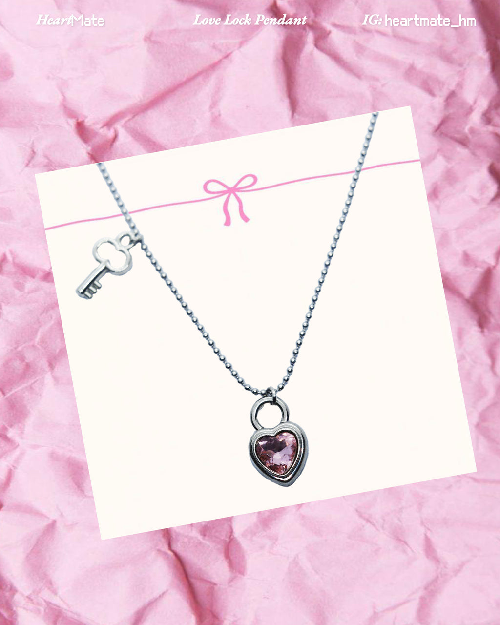 ⋆.𐙚 ̊Love Lock Pendant