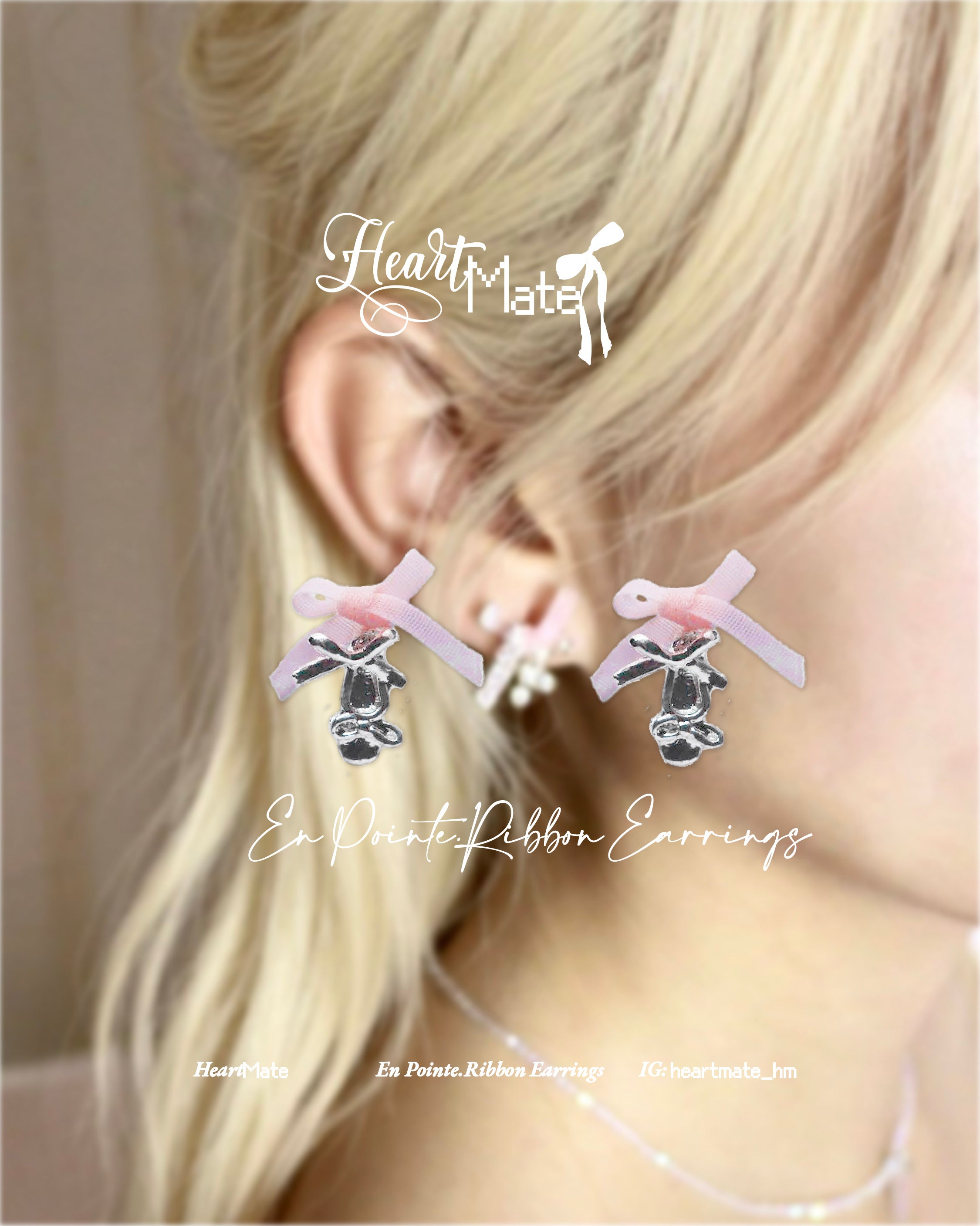 ⋆.𐙚 ̊En Pointe.Ribbon Earrings