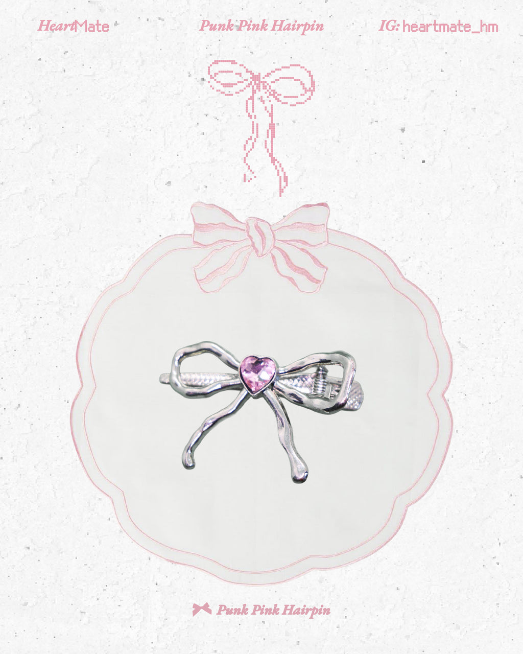 ⋆.𐙚 ̊Punk Pink Hairpin